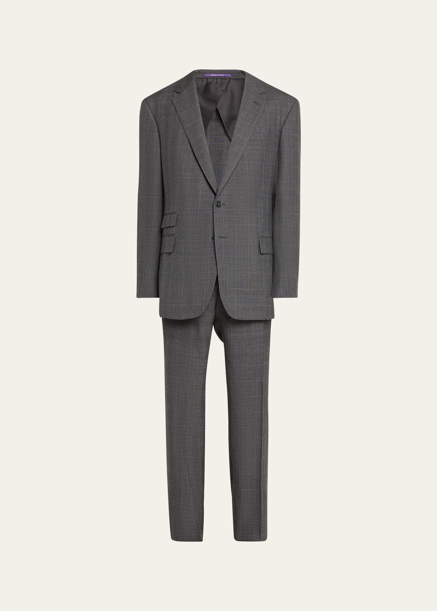 Men's Kent Hand-Tailored Glen Plaid Suit - 1