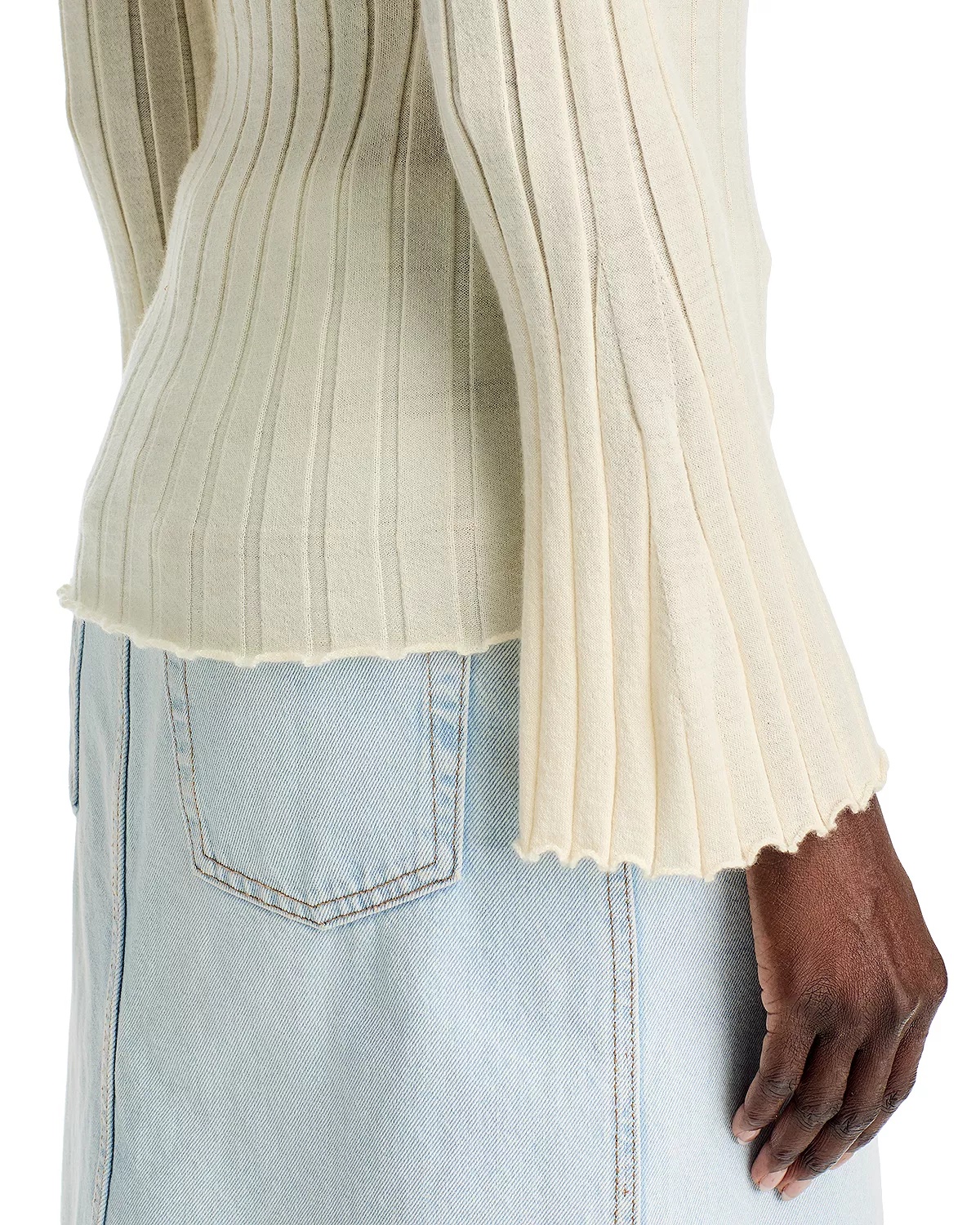 Cashmere Ribbed Sweater - 5