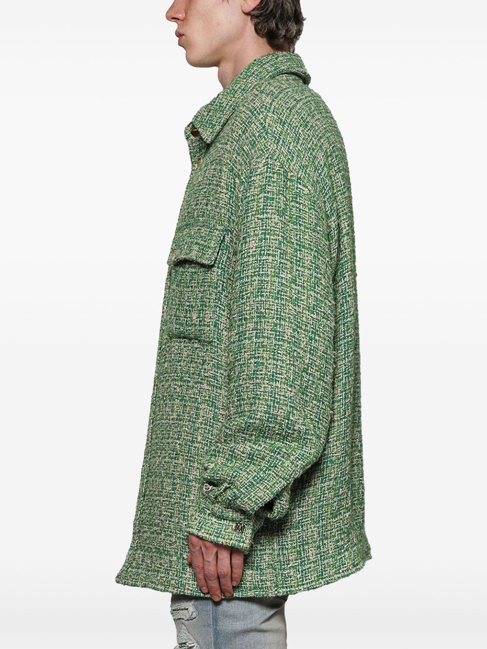 bouclé padded overshirt - 4