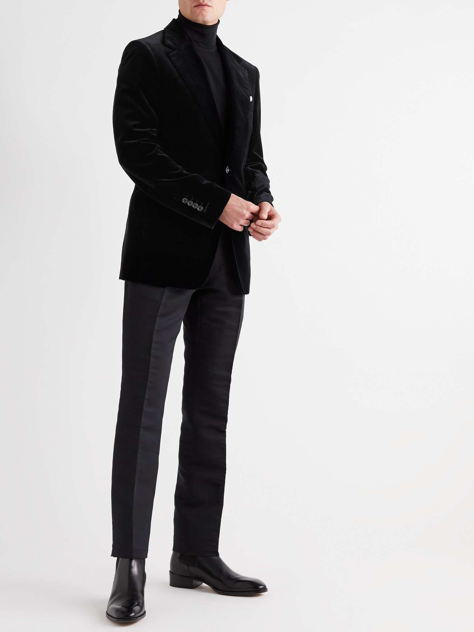 Shelton Slim-Fit Cotton-Velvet Blazer - 2