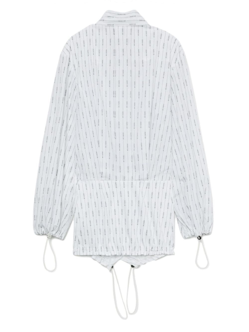 pinstriped cotton mini shirtdress - 6