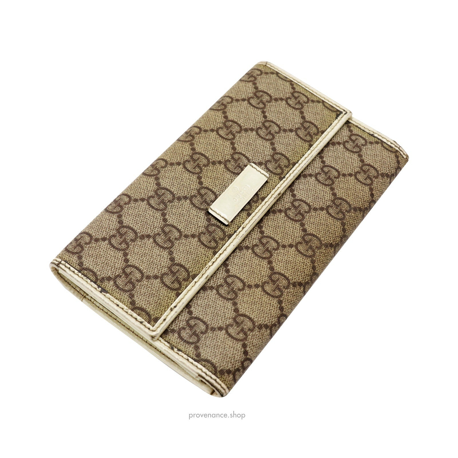 Gucci Long Wallet - GG Supreme Brown/White - 3