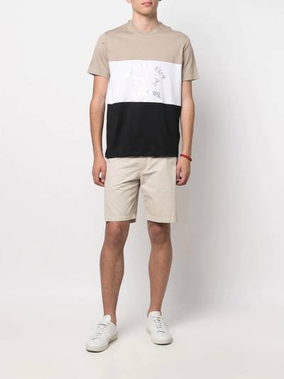 Paul & Shark logo-print colour-block T-shirt outlook