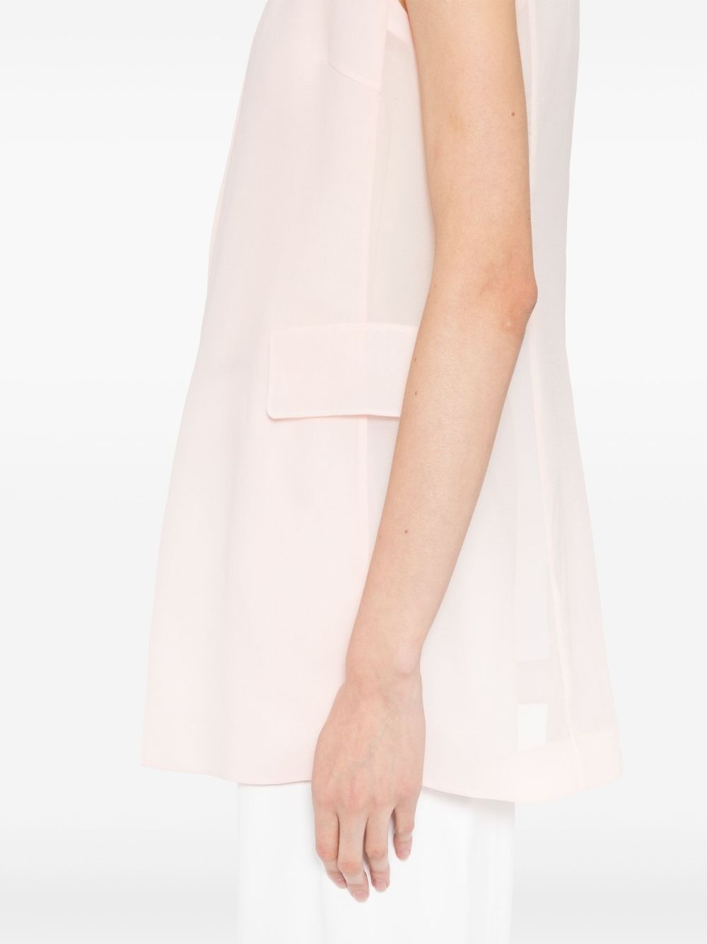 sheer silk gilet - 5