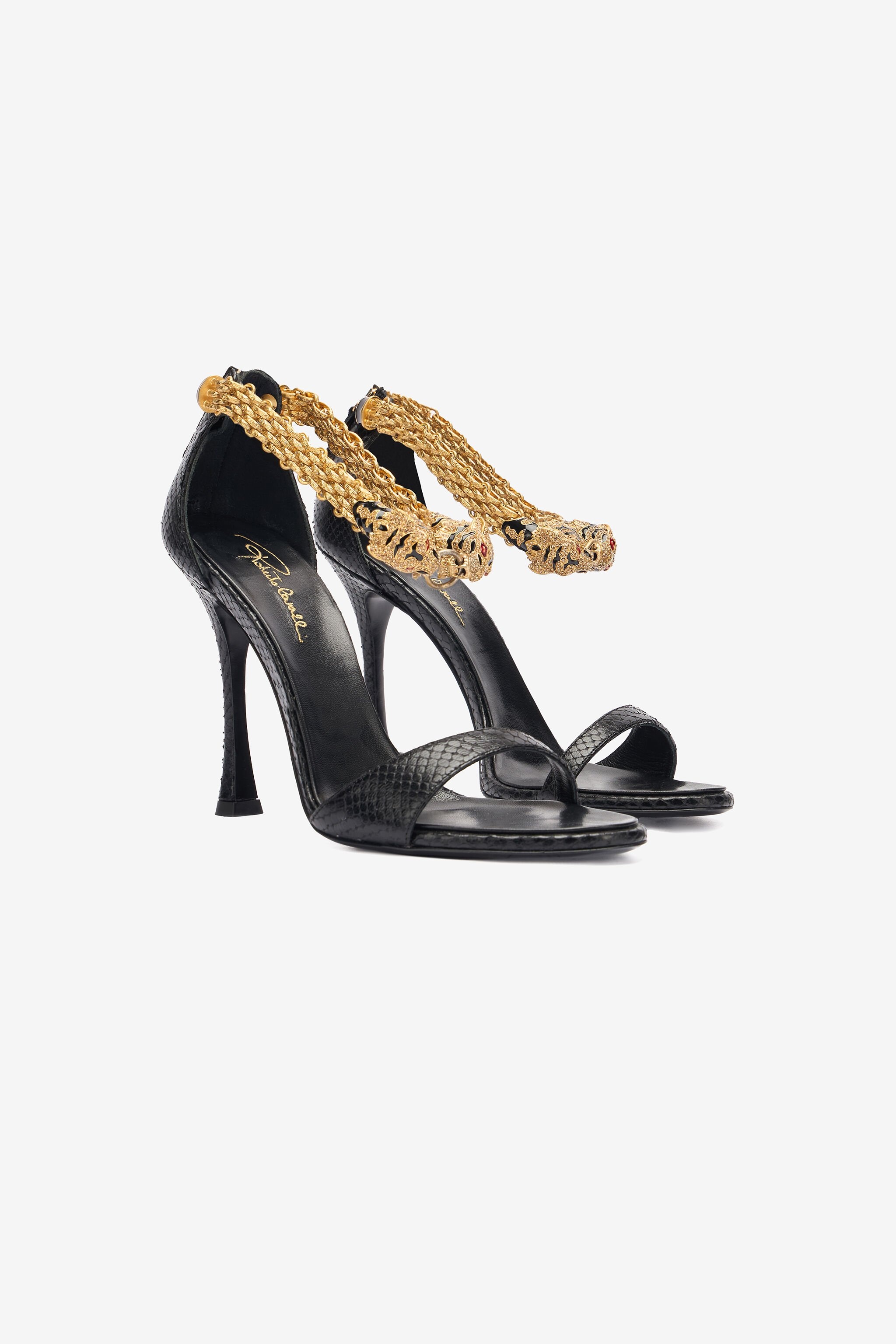 Leather Sandals With Tiger Heads - 2