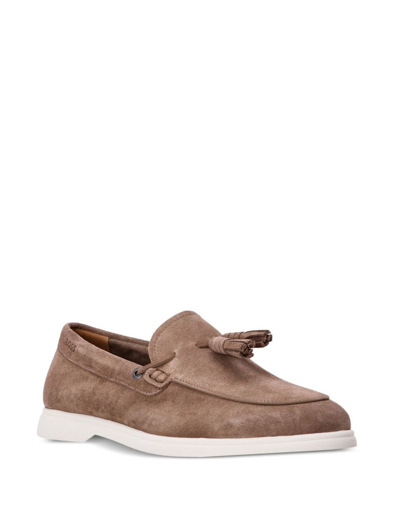 BOSS tassel-detail suede loafers outlook