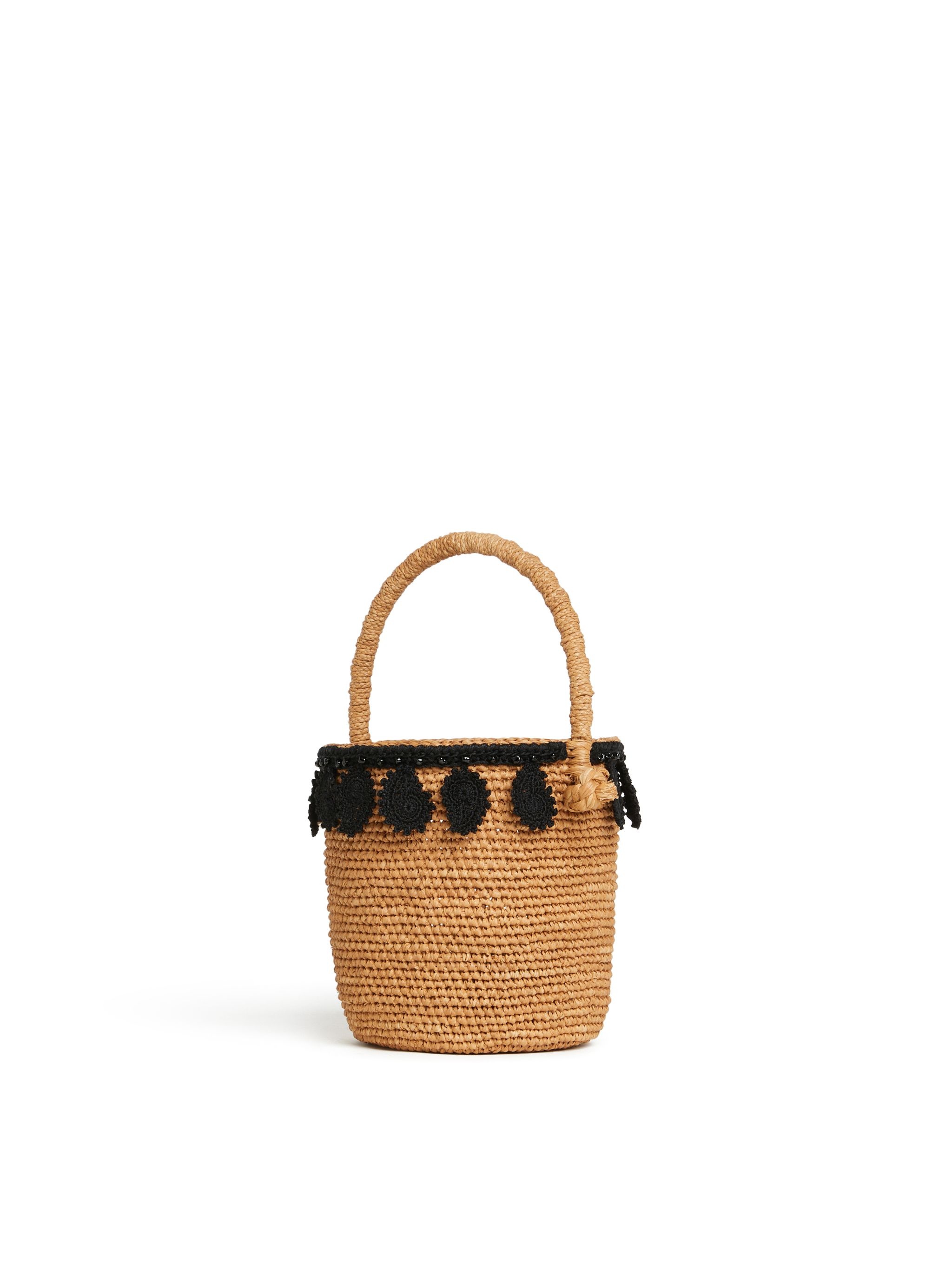 Raffia Paisley Basket Bag - 4