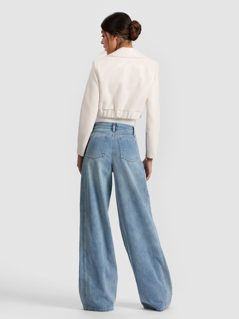 Alice + Olivia YARDLEY LEATHER JACKET outlook