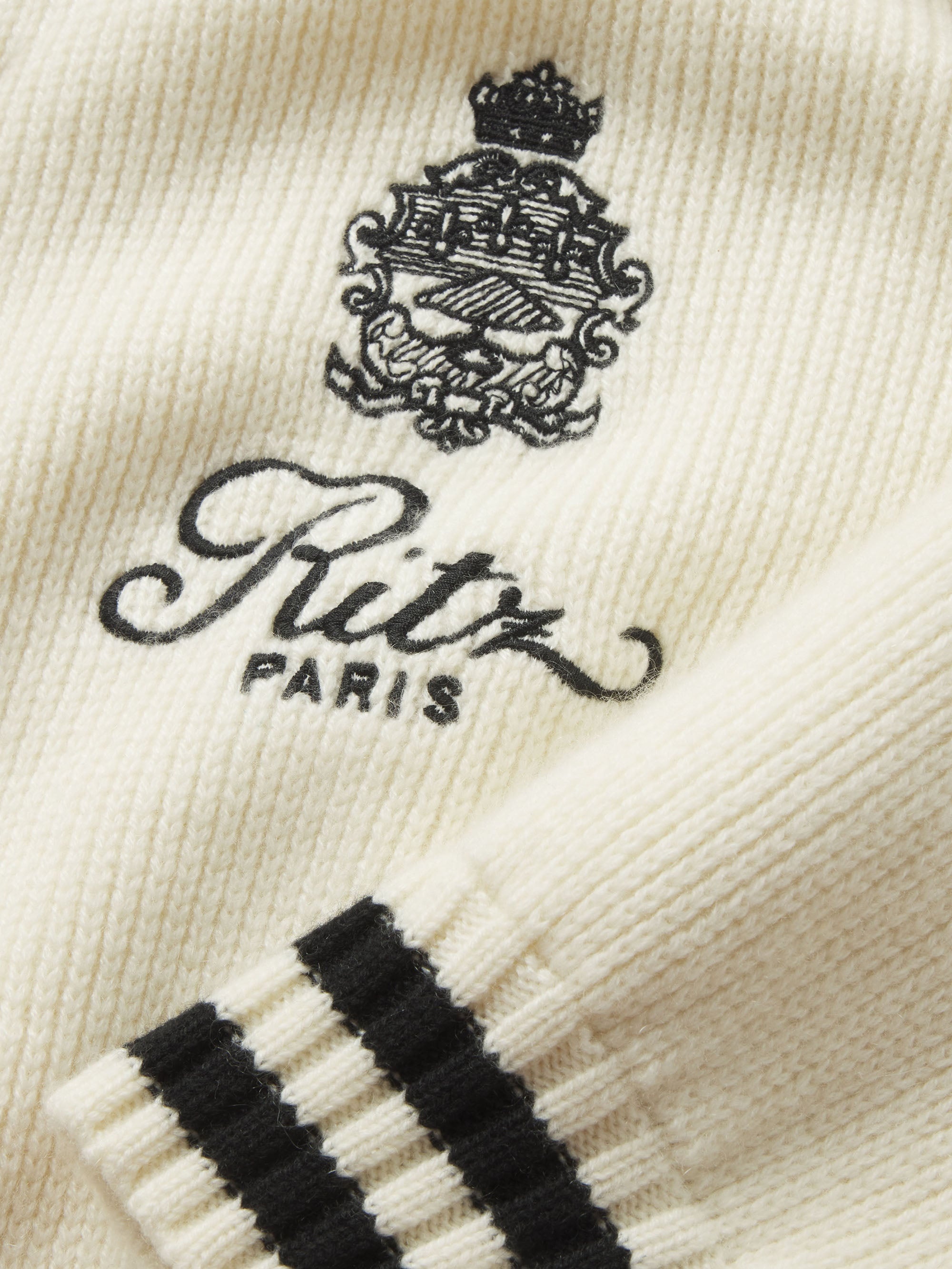 Ritz Embroidery Cashmere Cardigan in Cream - 2