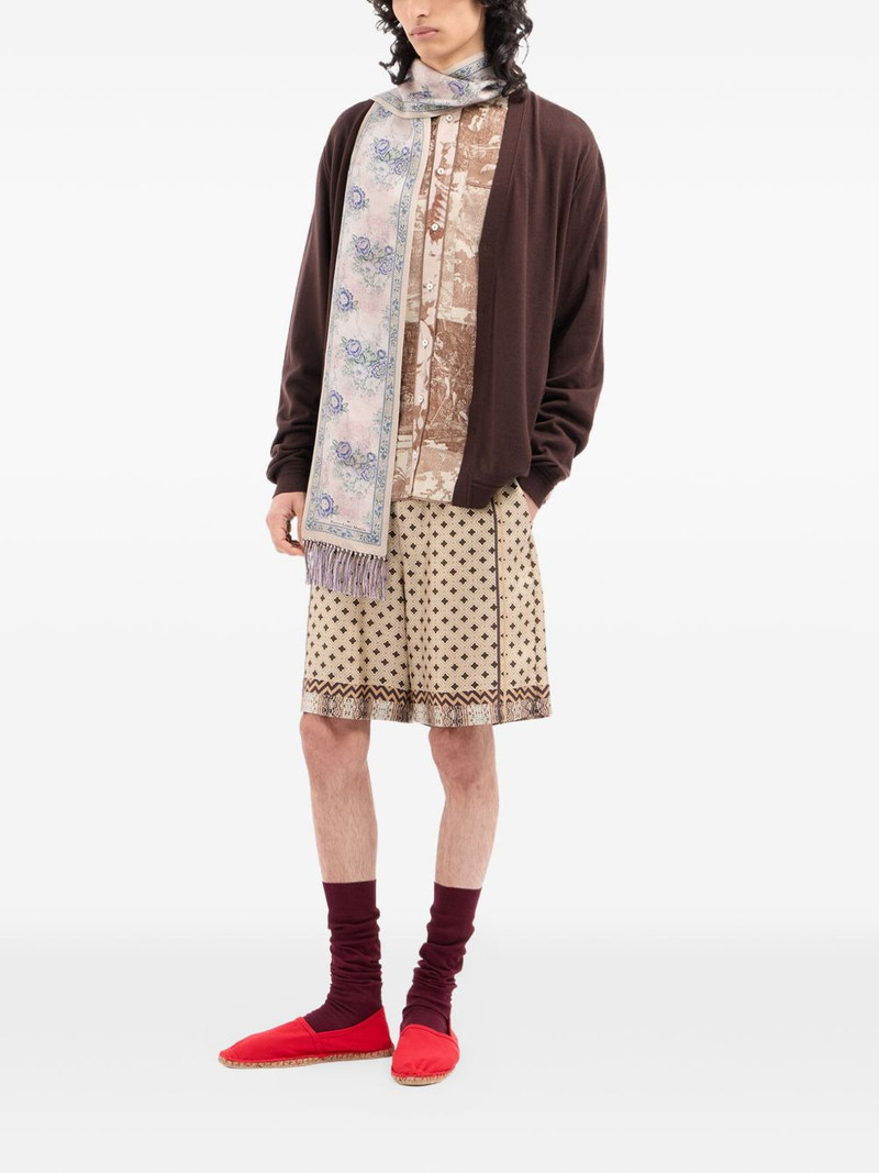 V-neck print cardigan 3