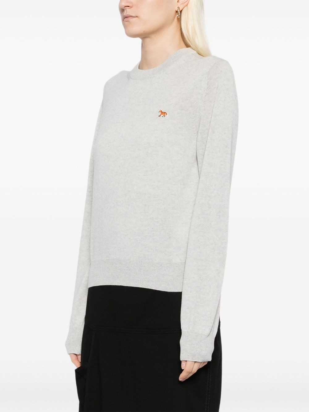 embroidered-logo jumper - 3