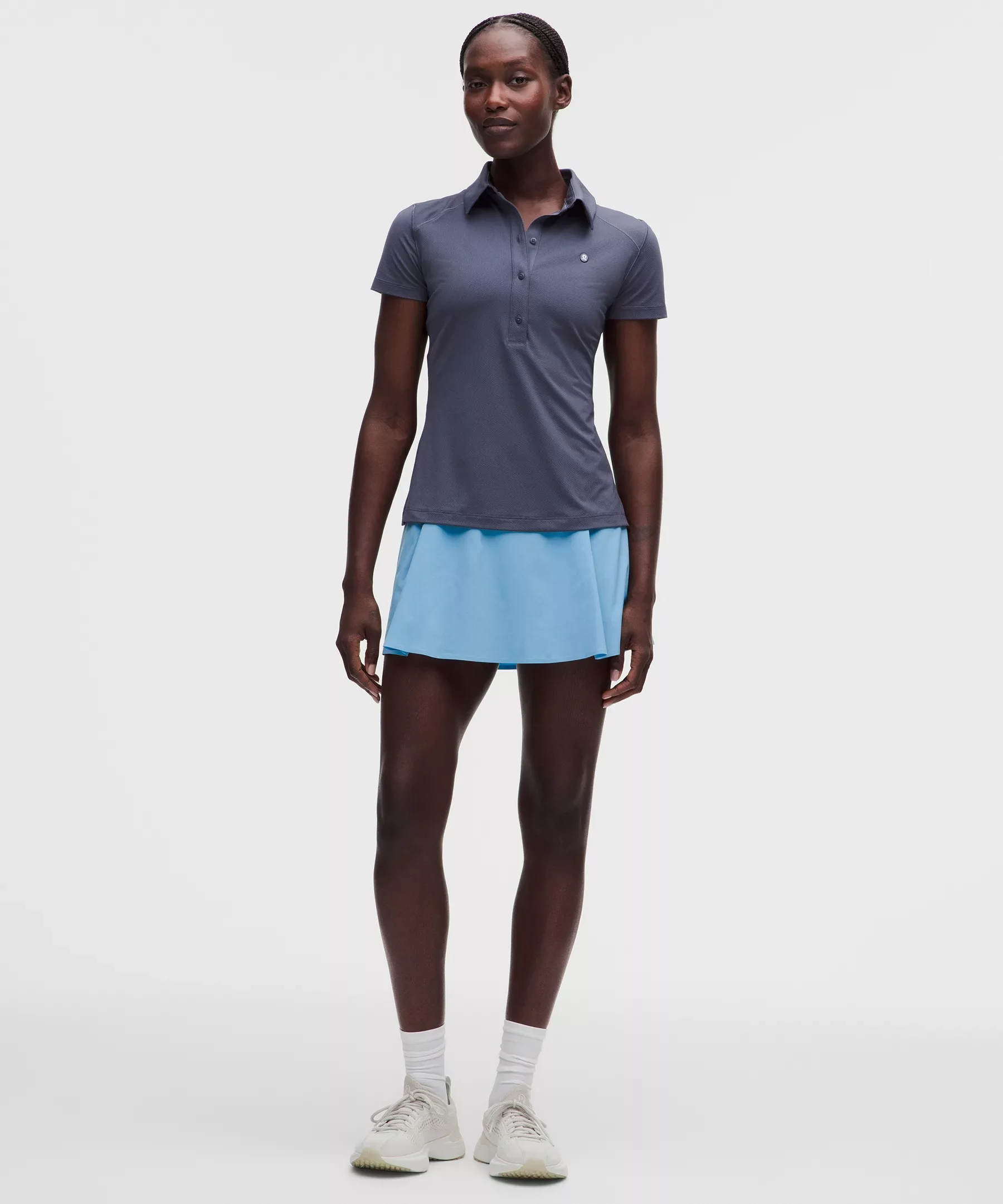 A-Line Side-Pleat Tennis Skirt - 1