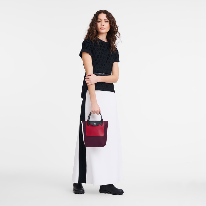 Longchamp Cabas Longchamp XS Tote bag Burgundy - Canvas outlook