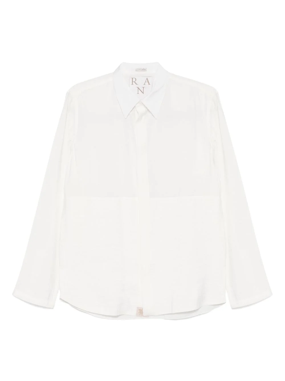 crinkled-finish shirt - 1