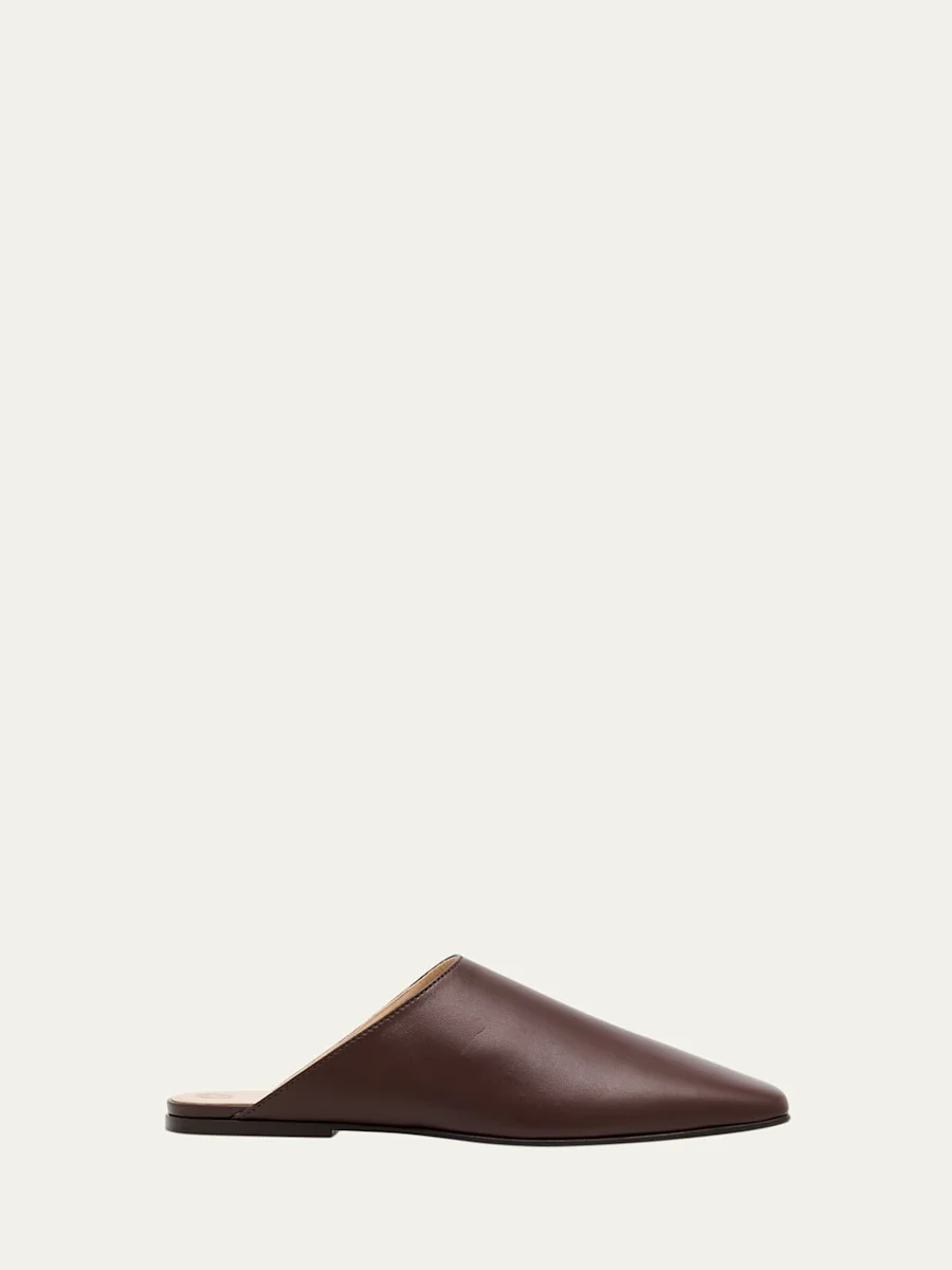 Alba Lambskin Flat Mules - 1