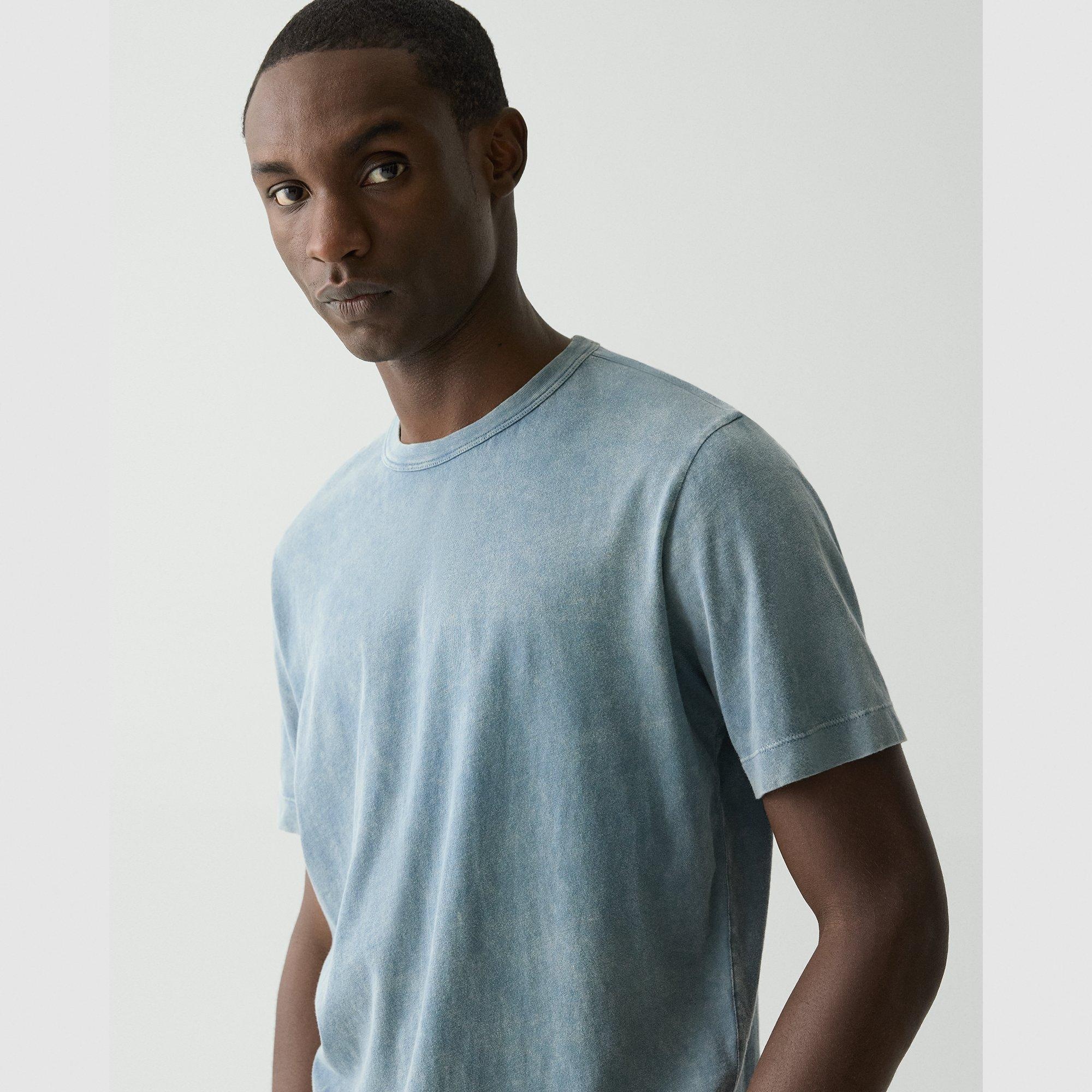 Ribbed Crewneck Tee in Fade Jersey - 5