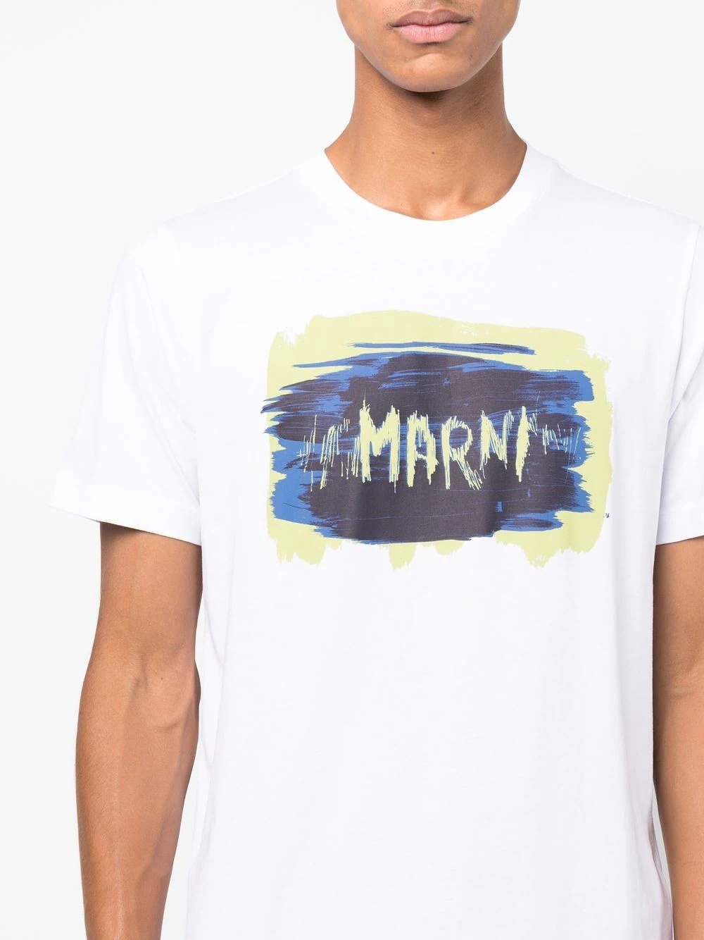 painted logo-print T-shirt - 5