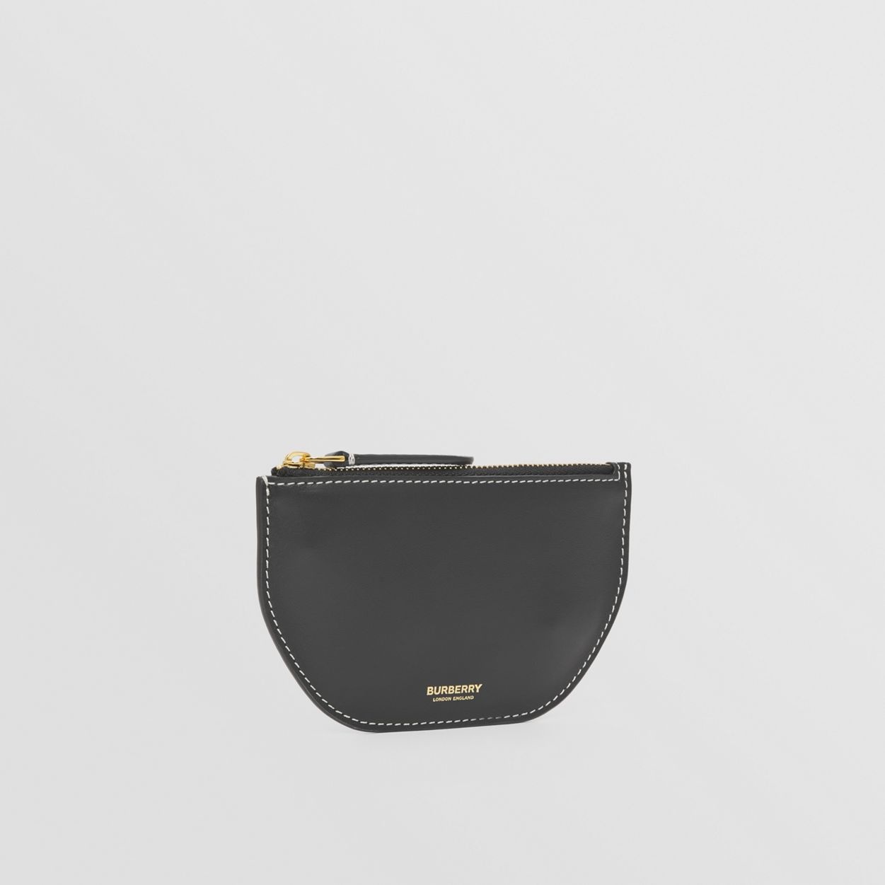 Topstitched Leather Olympia Coin Case - 5