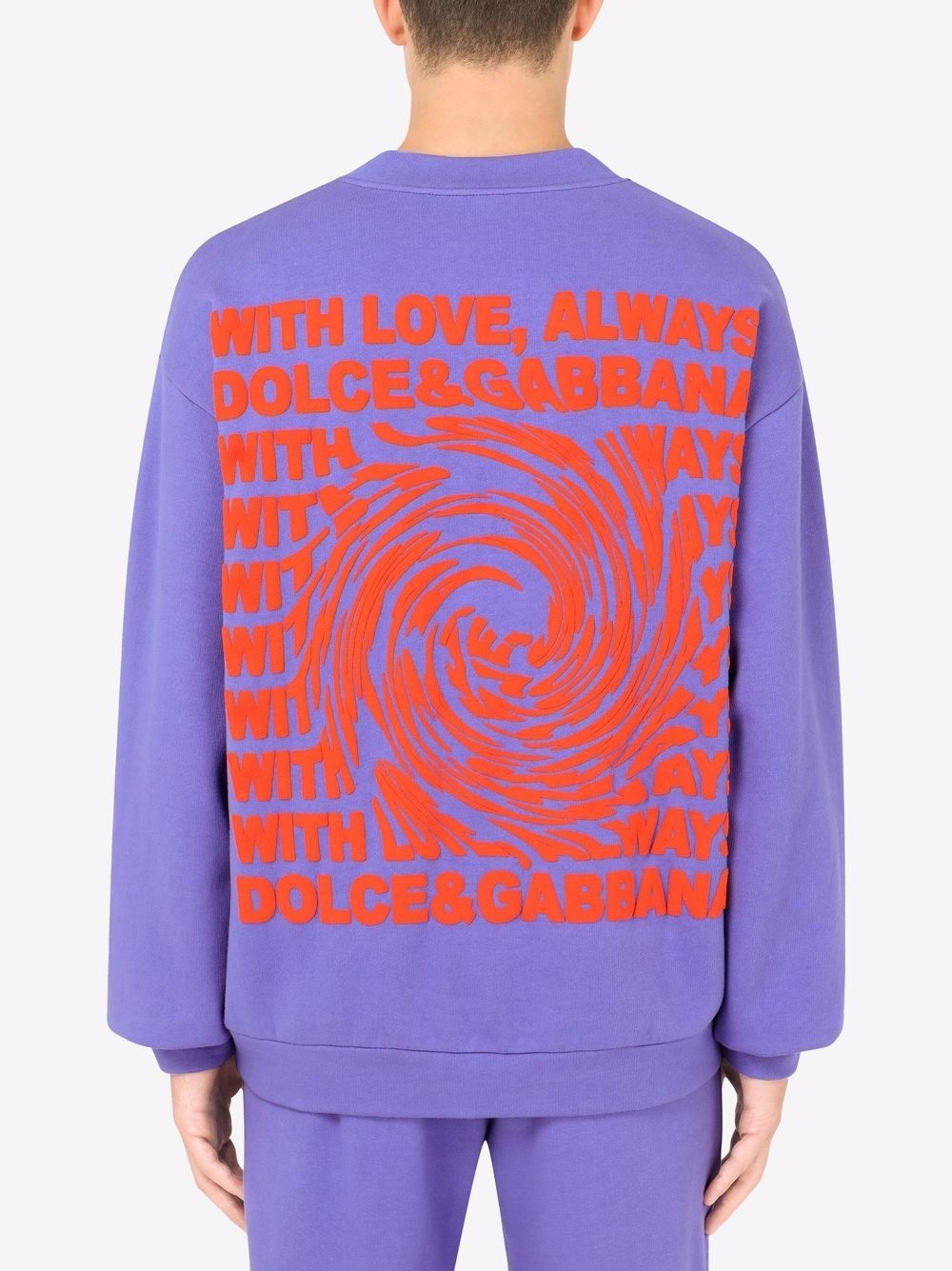 embossed cotton-blend sweatshirt - 4