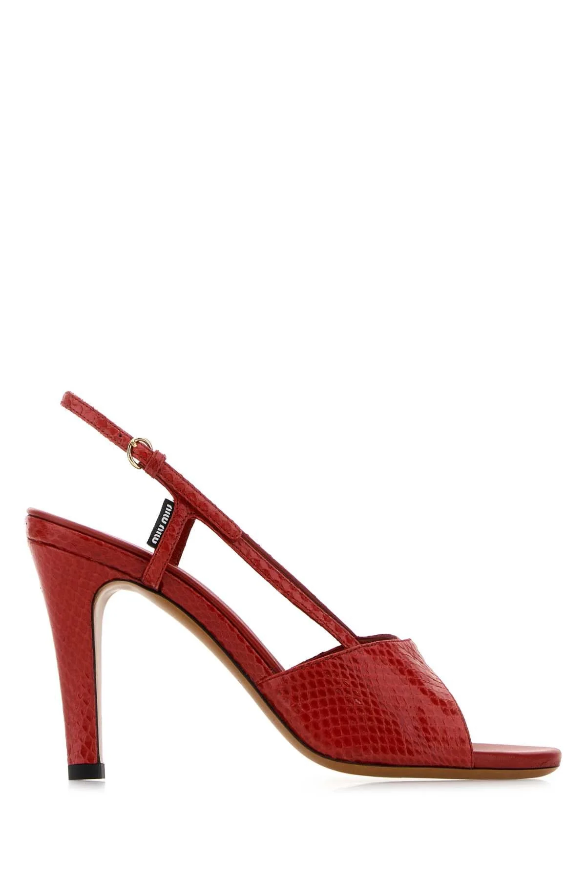 Miu Miu Women Red Leather Sandals - 1
