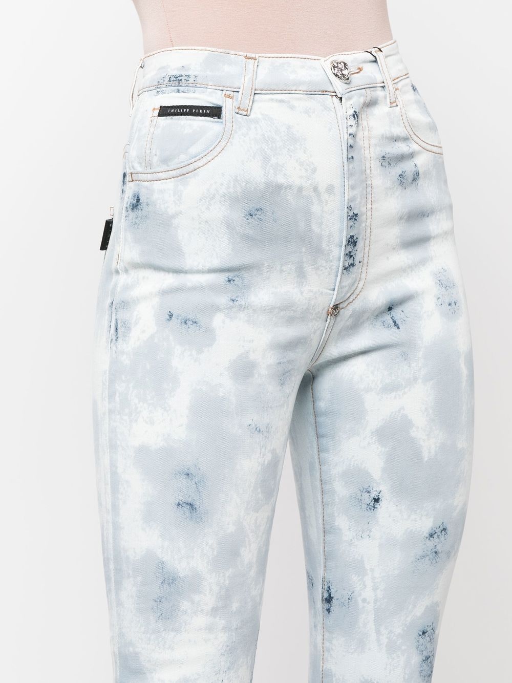 high-waisted tie-dye jeggings - 5