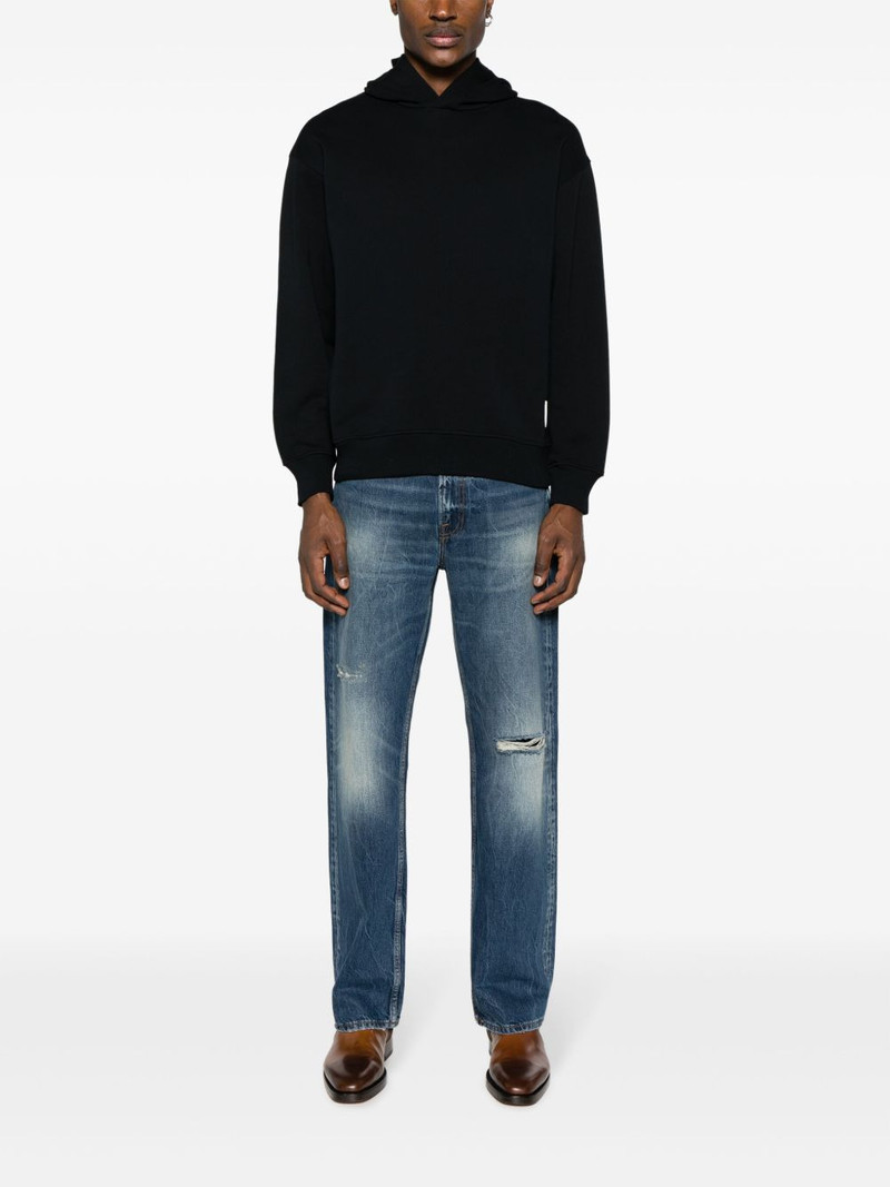 EMPORIO ARMANI logo-patch cotton hoodie outlook