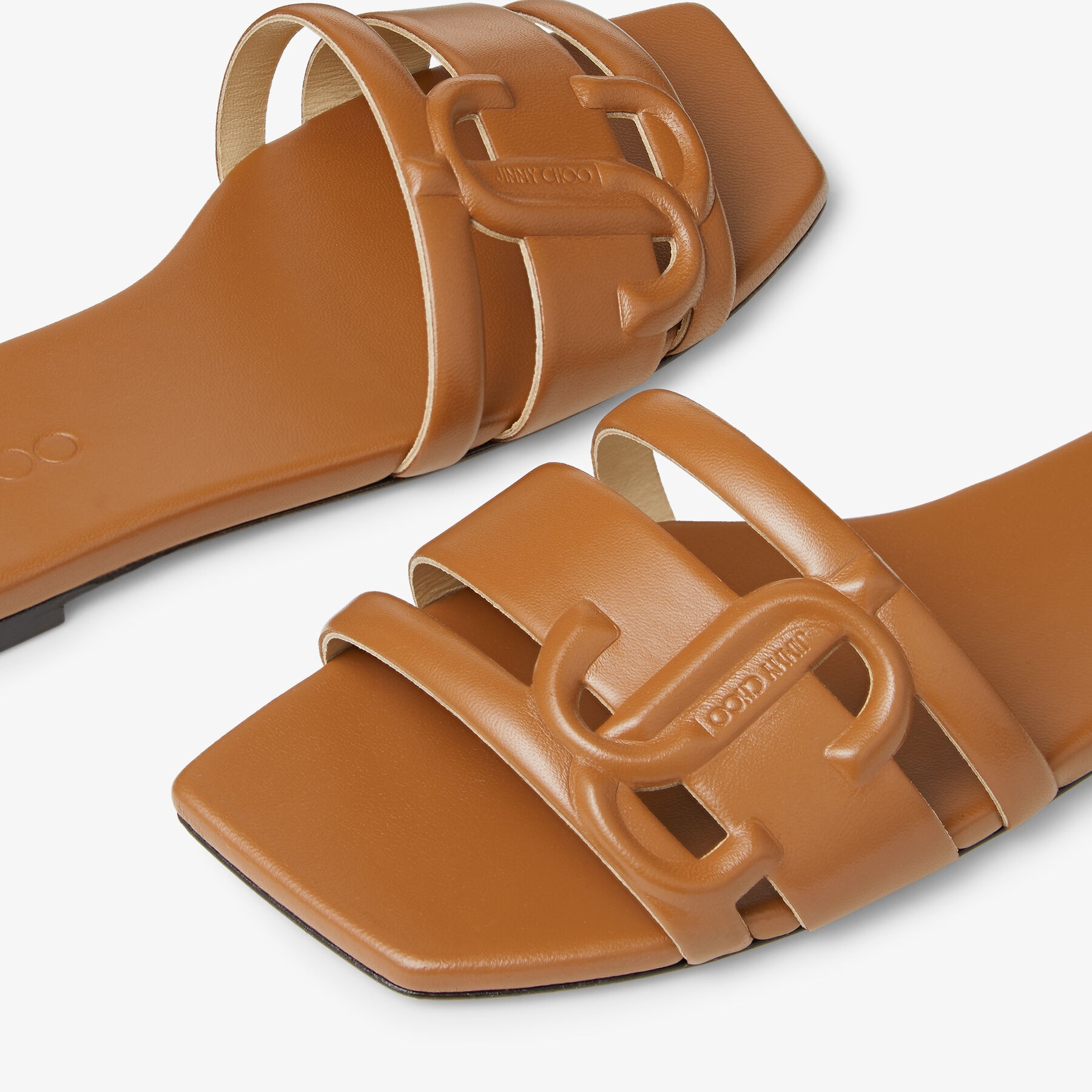 Laran Flat
Tan Nappa Leather Flats with JC Monogram - 4