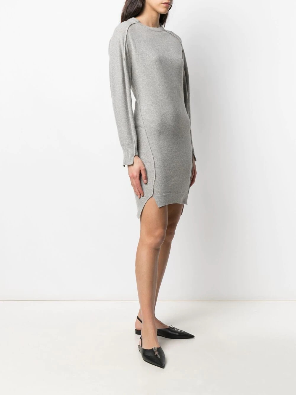 seam-detail knitted dress - 3