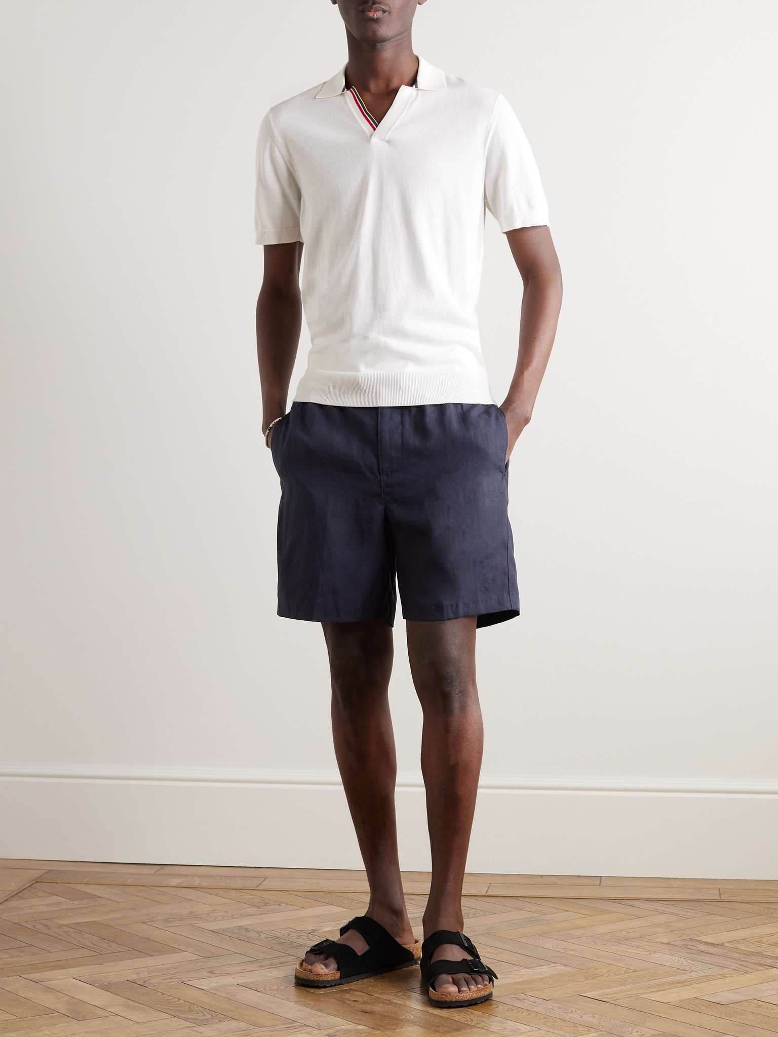 Alex Straight-Leg Linen Drawstring Shorts - 2