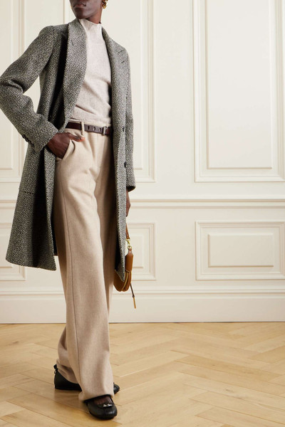 Loro Piana Herwin double-breasted herringbone linen and cashmere-blend coat outlook