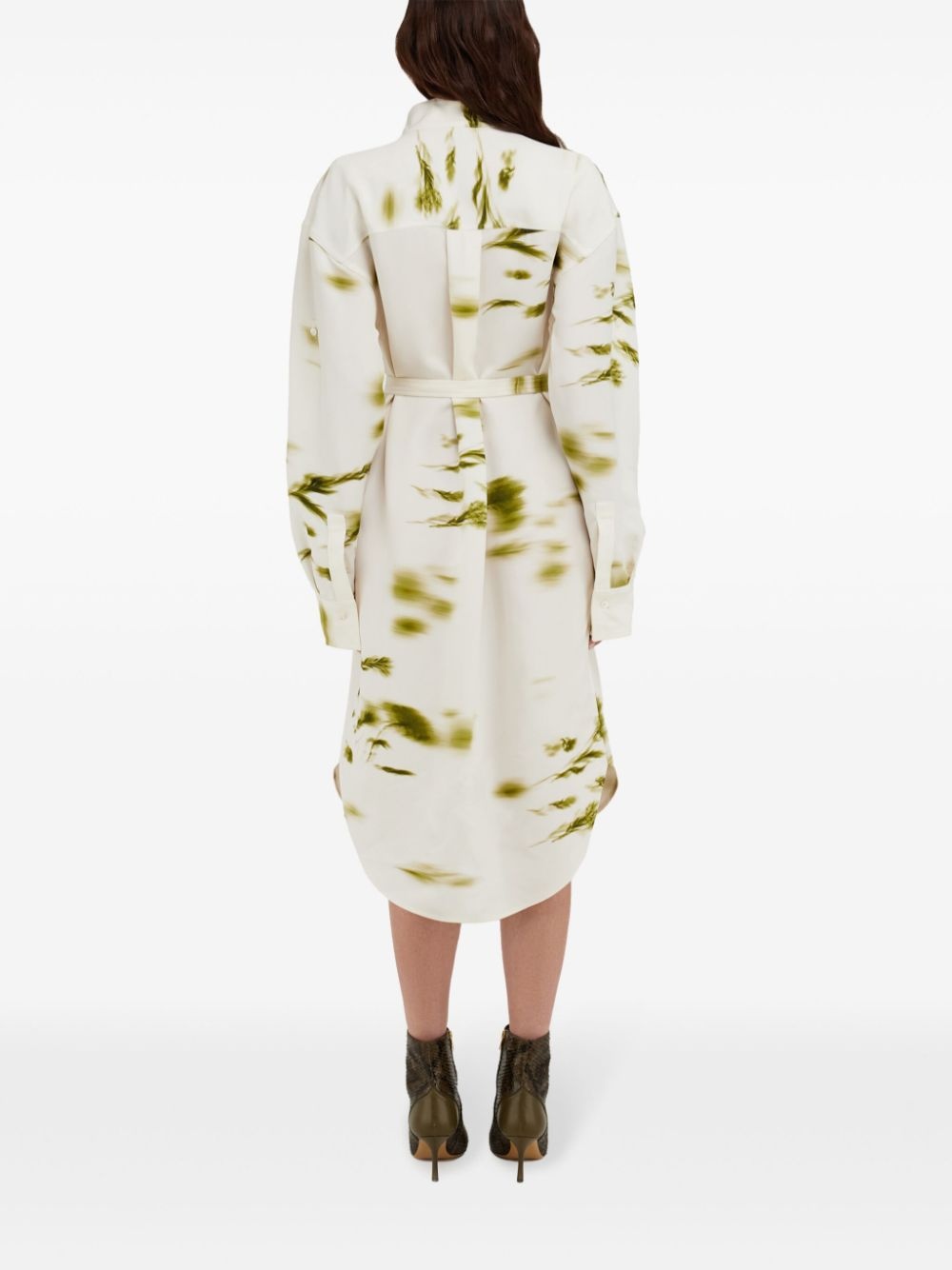 Blossom print shirt dress - 4