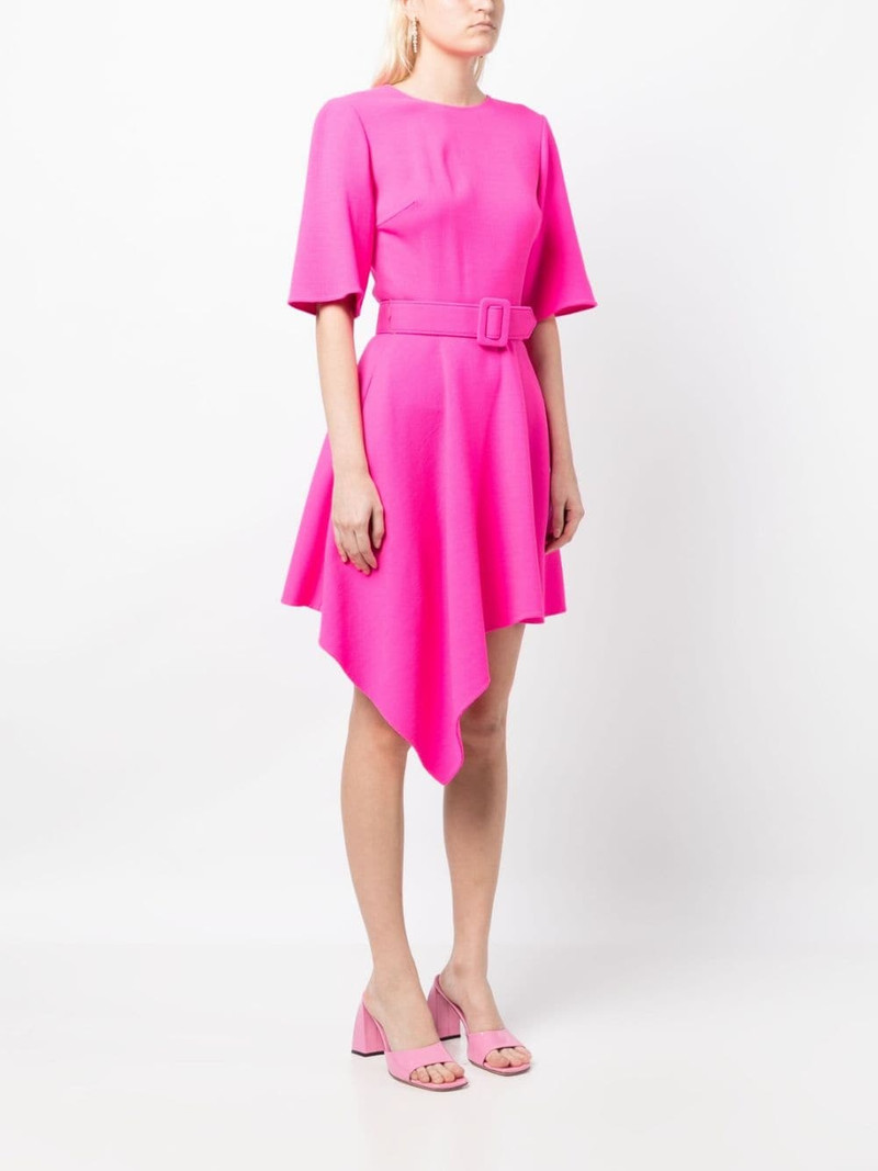 asymmetric-hem 벨트 드레스 3