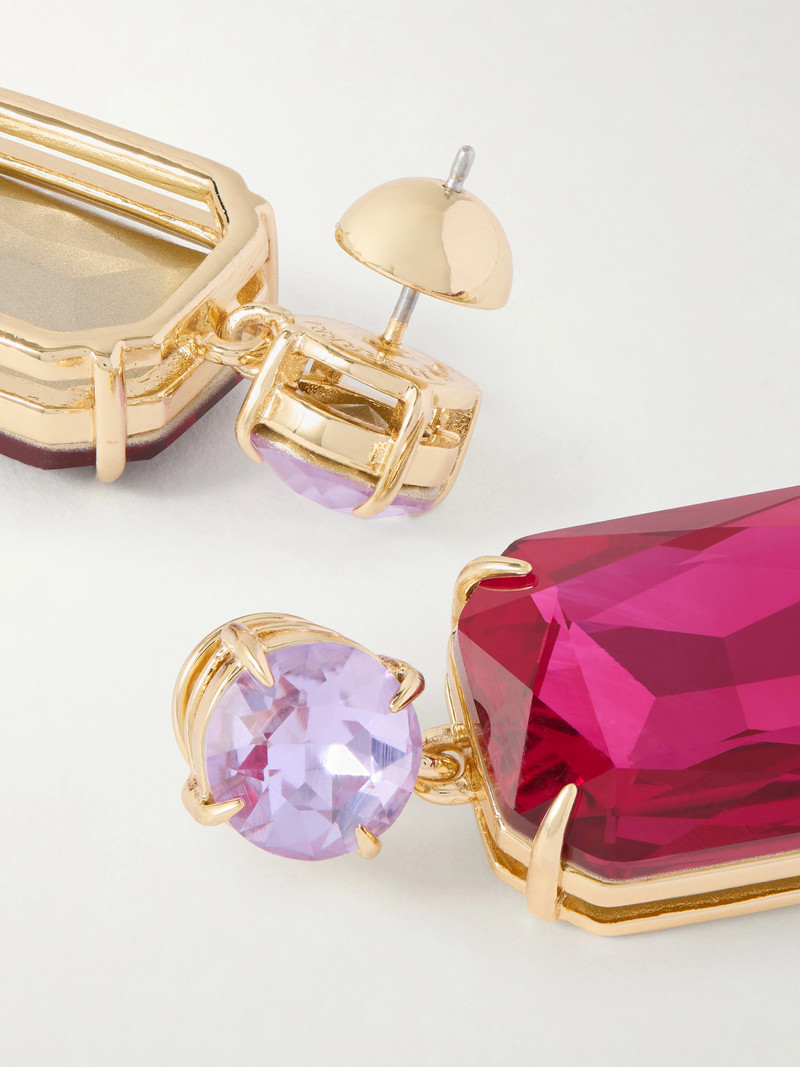 Riviere Gold-tone Crystal Earrings 3