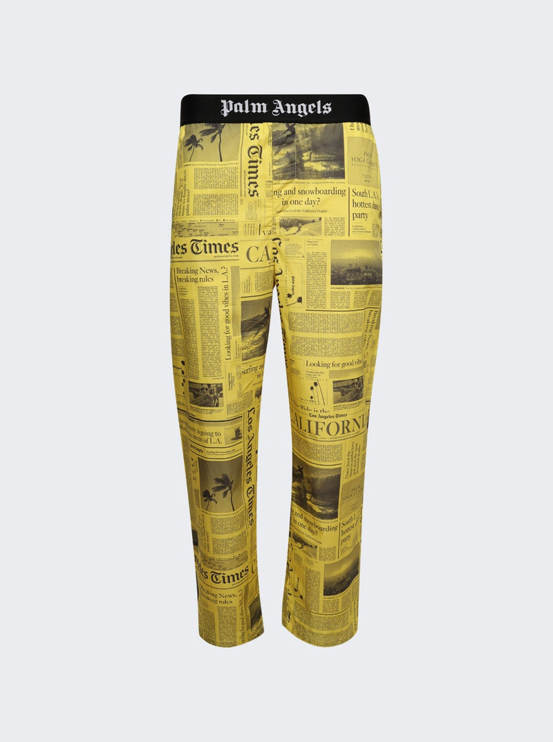 X La Times News Pants Yellow And Black 1