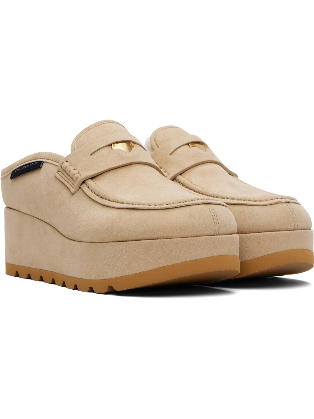 Beige Sneak-Elyse Platform Loafers - 4