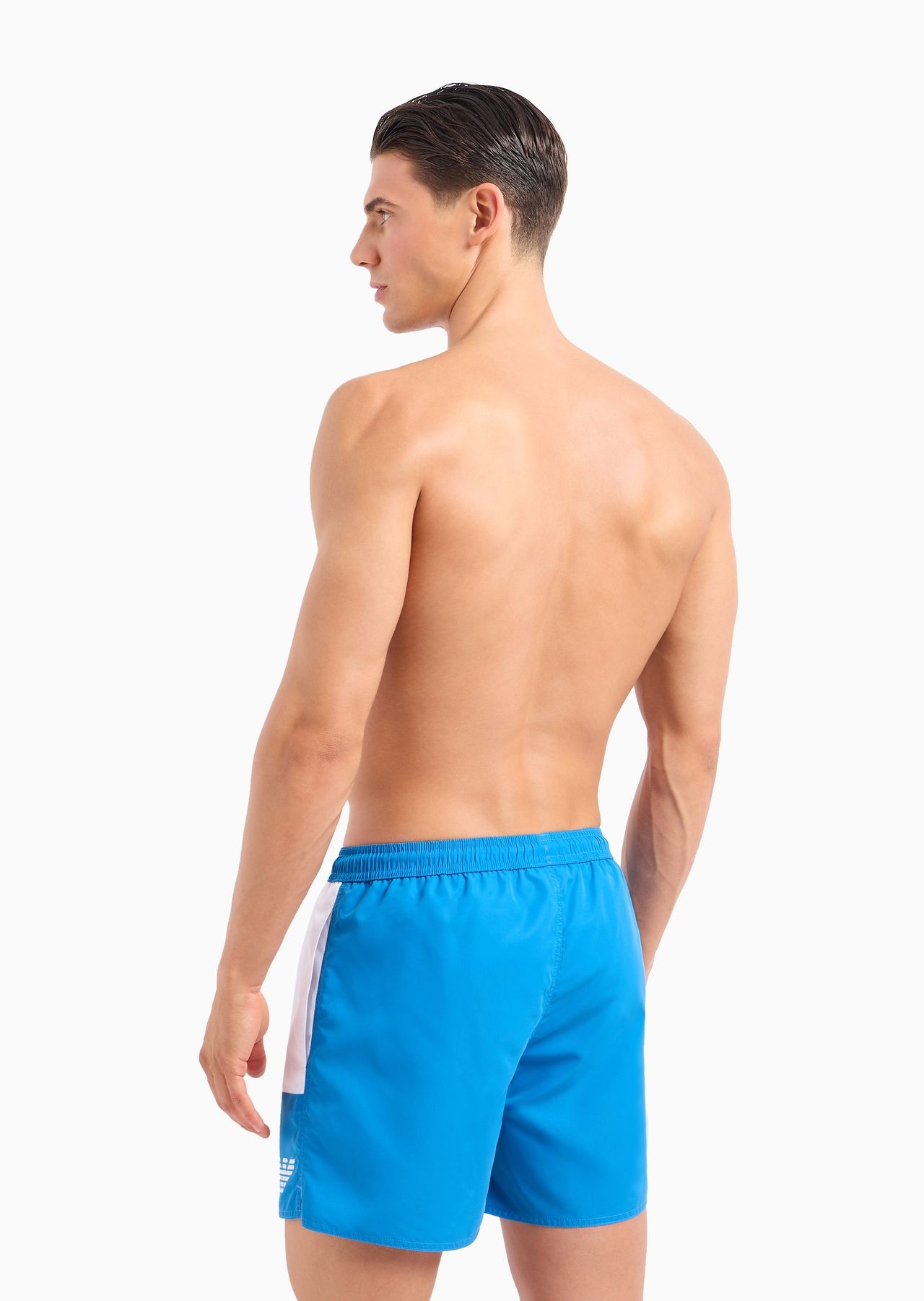 ASV recycled-fabric swim shorts with bold logo band - 3
