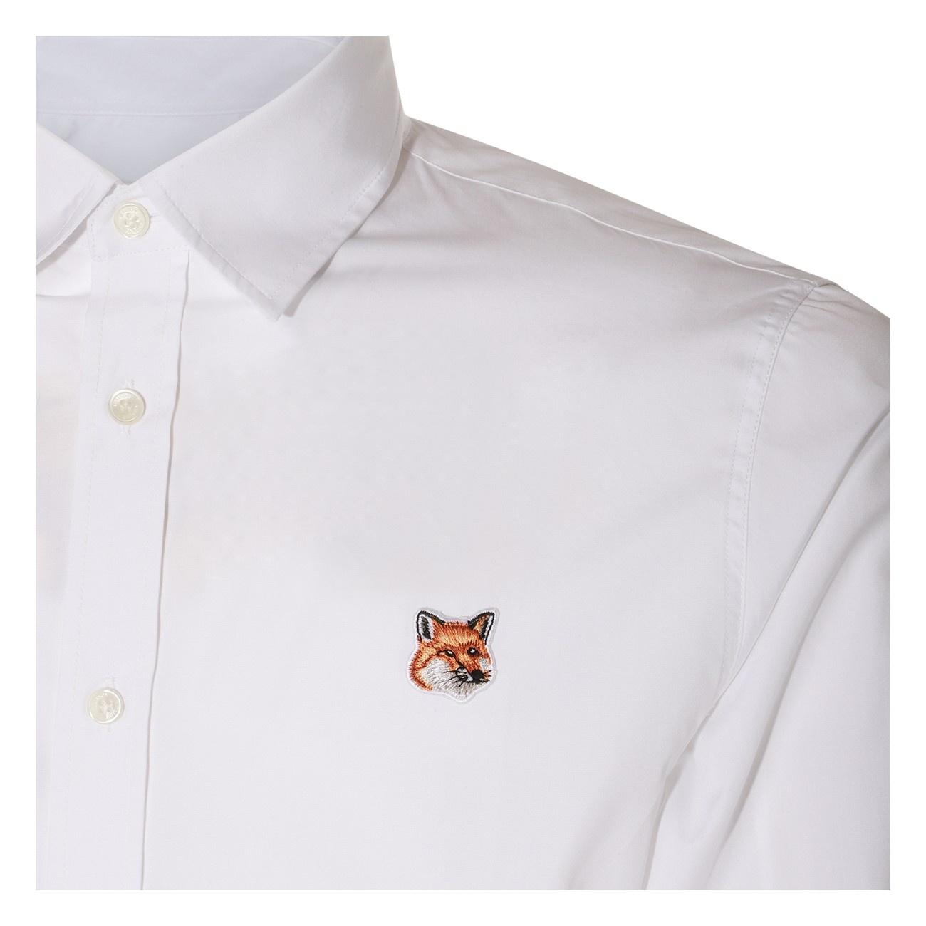 white cotton fox head shirt - 3