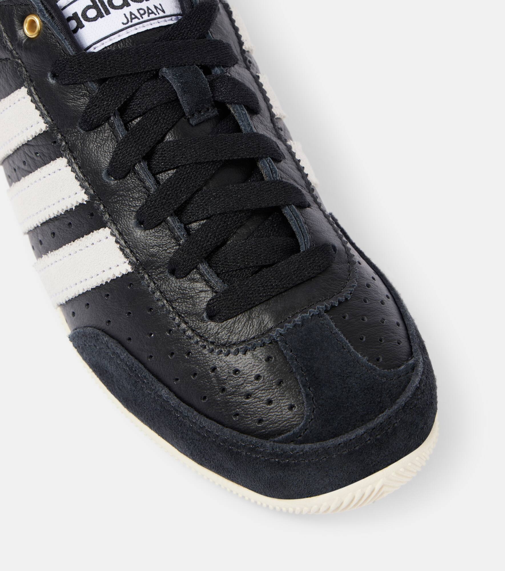 Japan suede-trimmed leather sneakers - 5