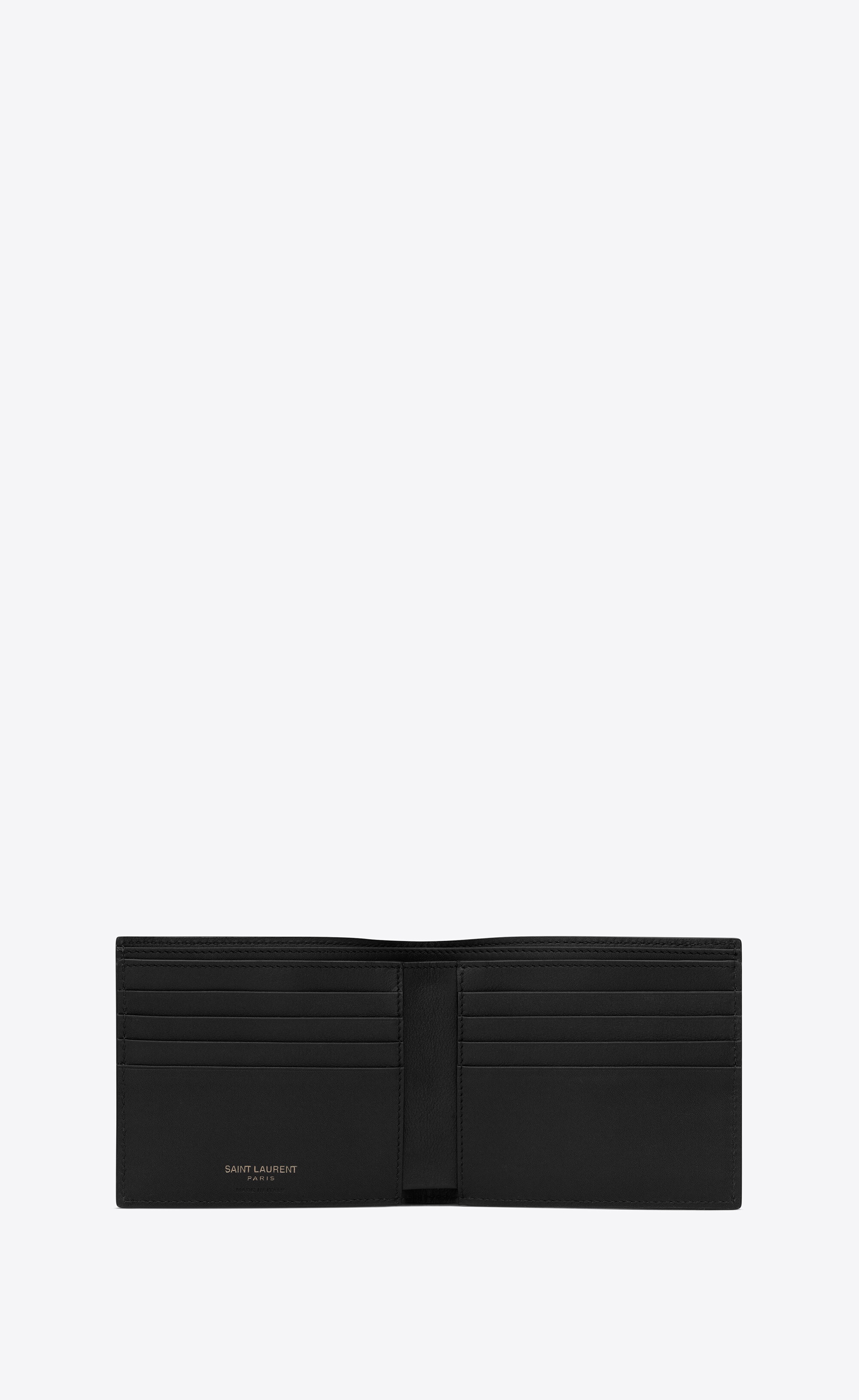 saint laurent paris east/west wallet in chevron quilted leather - 4