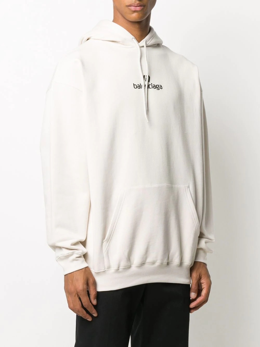 embroidered logo hoodie - 3