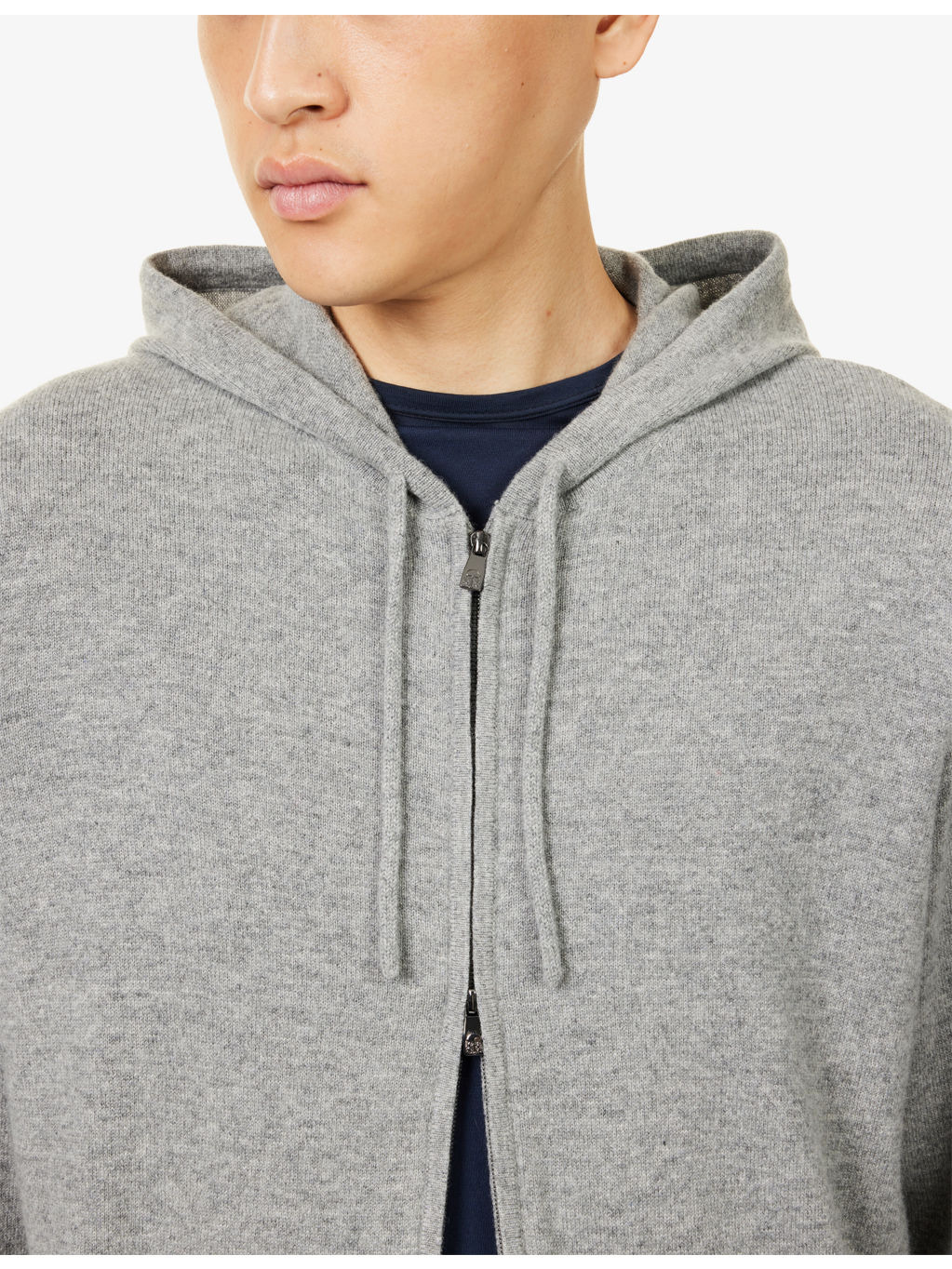 Ribbed-Trims Relaxed-Fit Cashmere Hoodie - 5