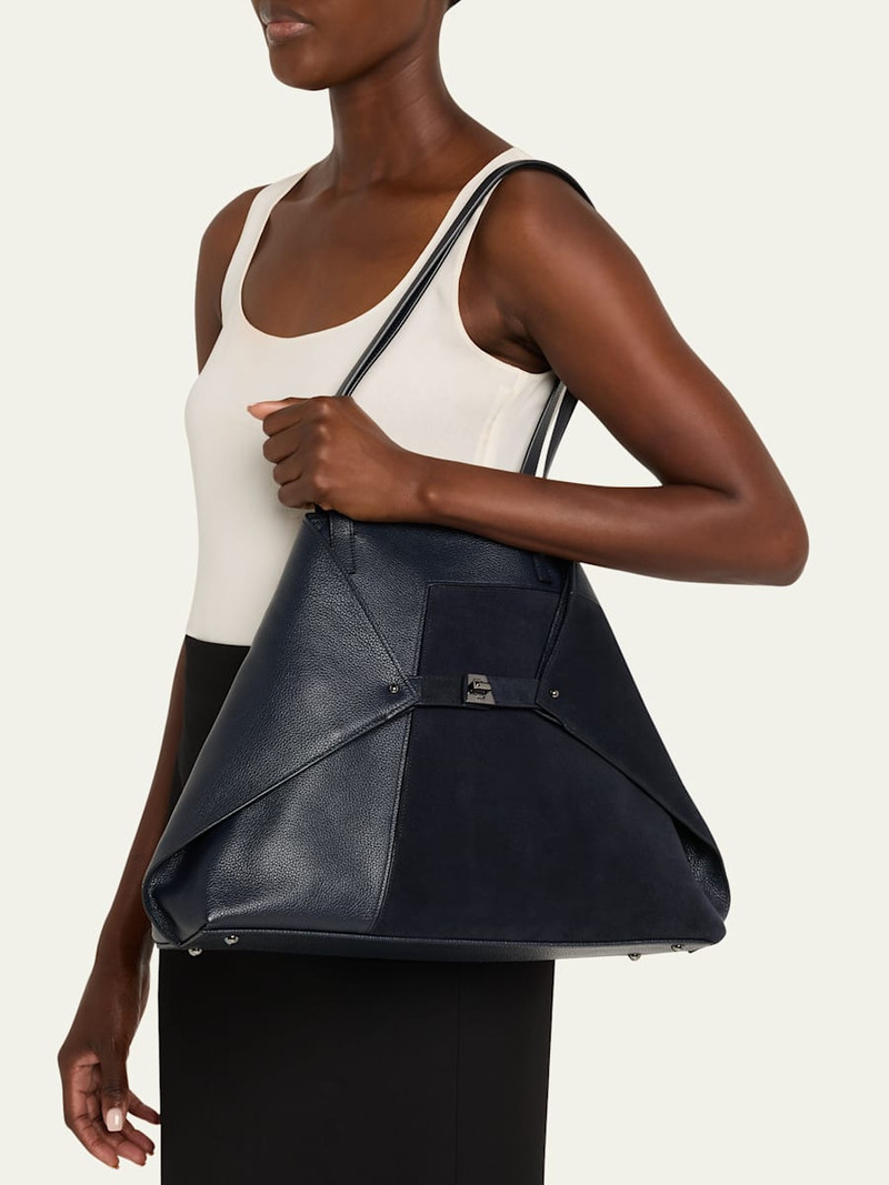 AKRIS Ai Medium Patchwork Leather Tote Bag outlook
