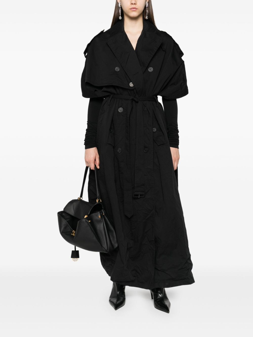 hooded trench coat - 2