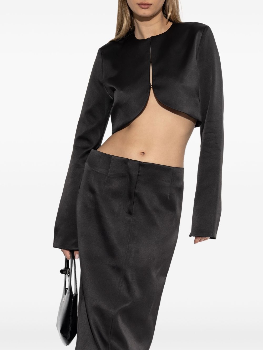 satin crop top - 5