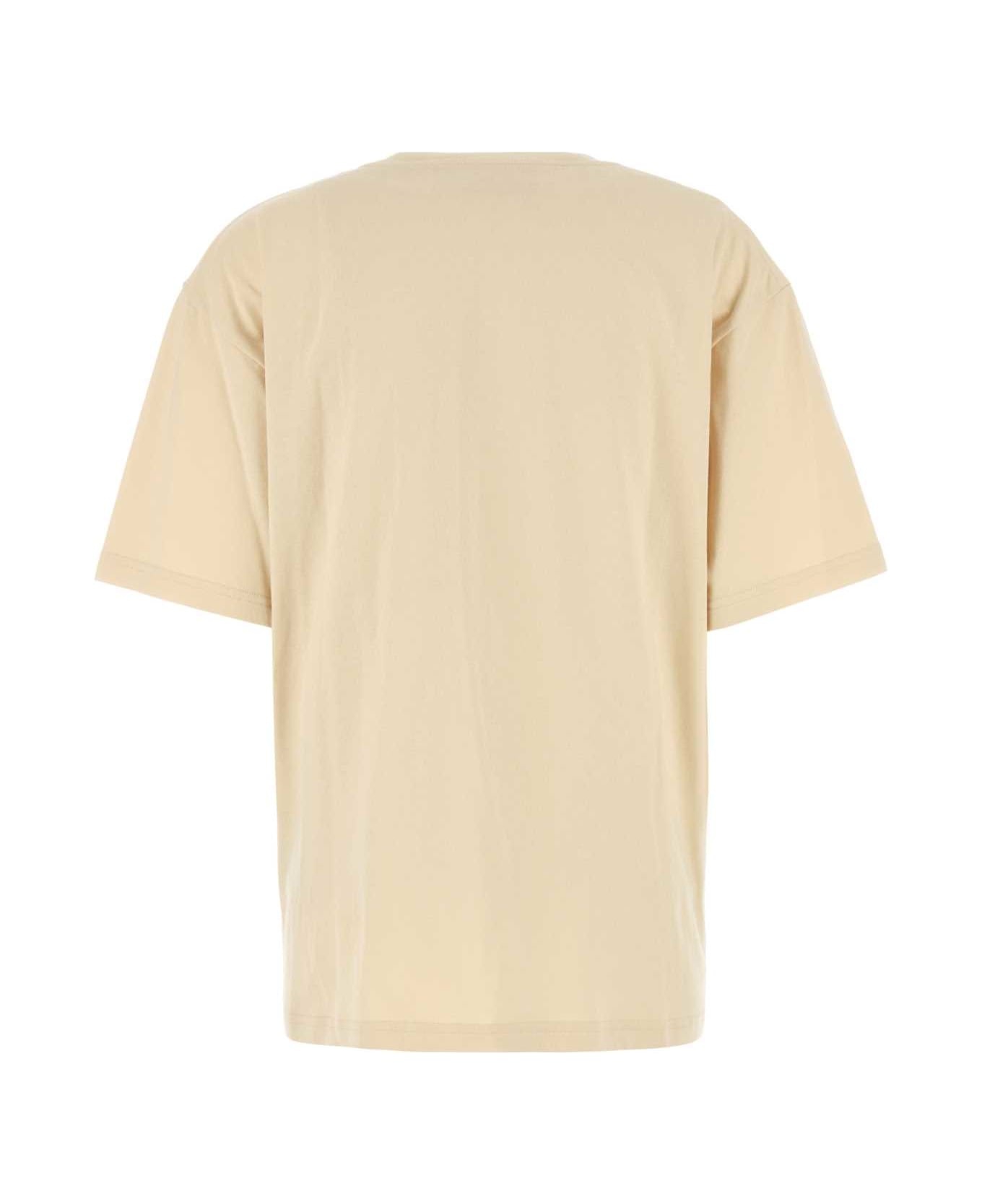 Cream Cotton T-shirt - 2
