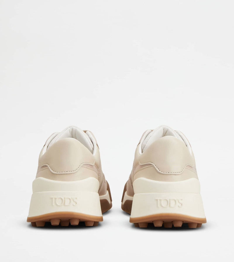 Tod's TOD'S SNEAKERS IN LEATHER - PINK, BEIGE outlook