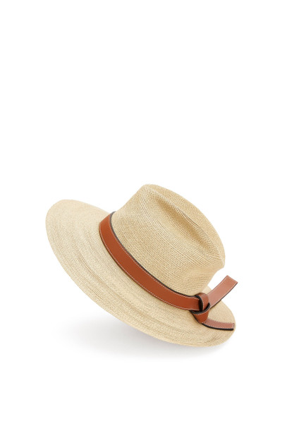 Loewe Panama hat in straw and calfskin outlook