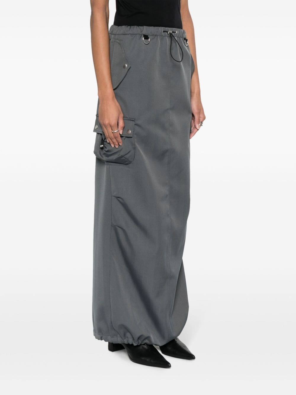 tailored maxi cargo skirt - 3