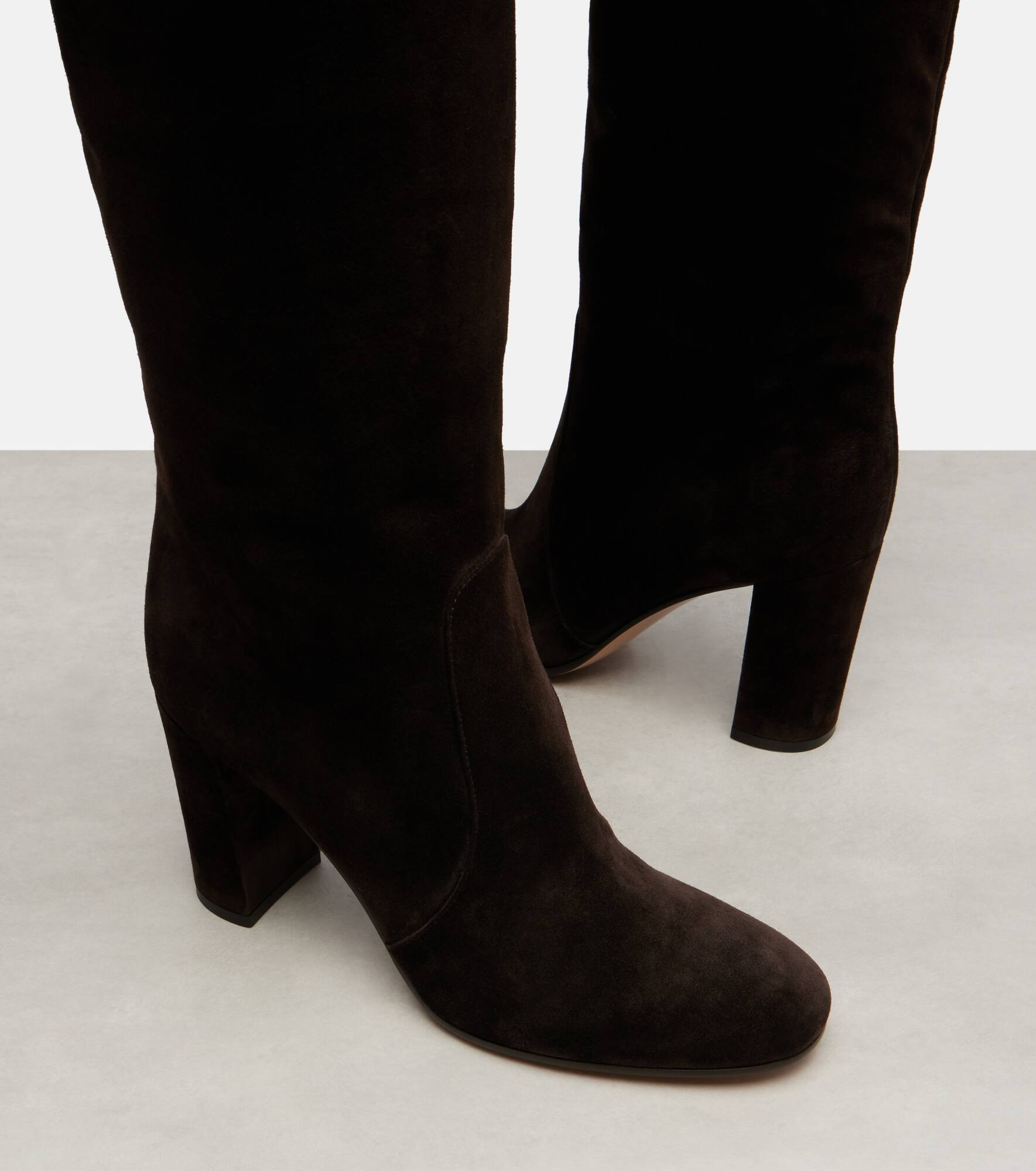 Leather over-the-knee boots - 5