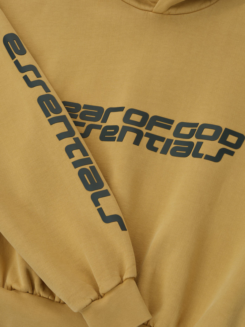 ESSENTIALS Cropped Relaxed Hoodie outlook